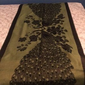 Green Scarf 45% silk